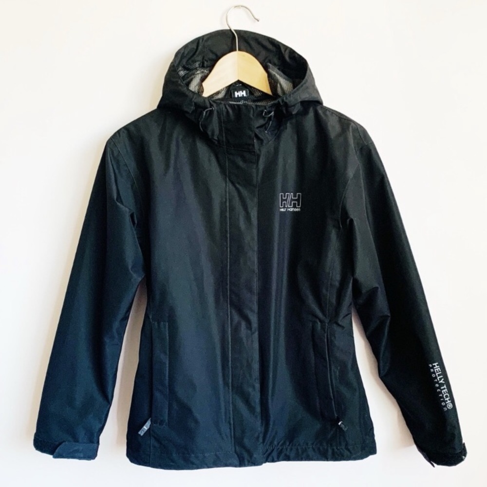 helly hansen black hooded "w seven j jacket"
